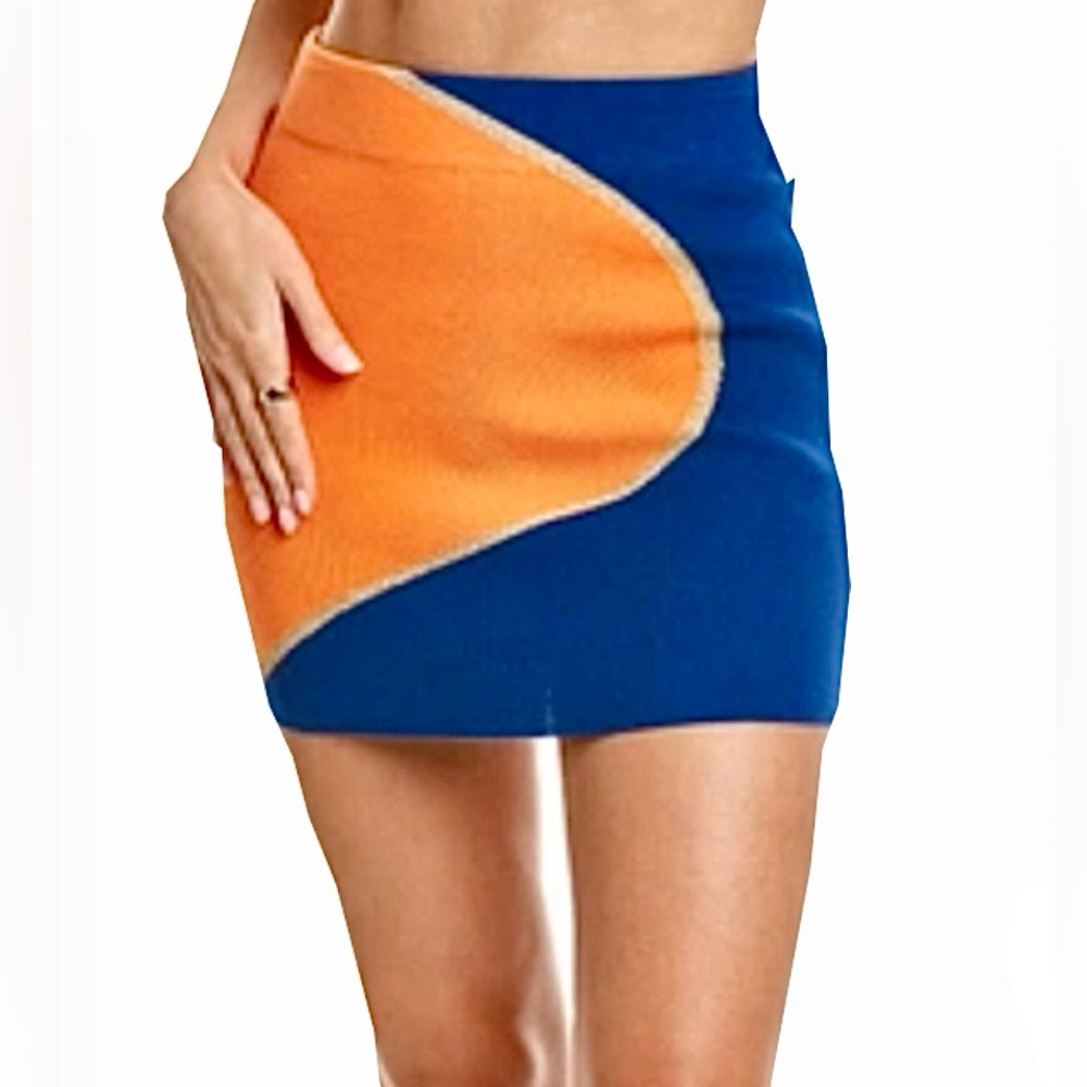 SOLID & STRIPED Kimberly Colorblock Mini Skirt, NEW